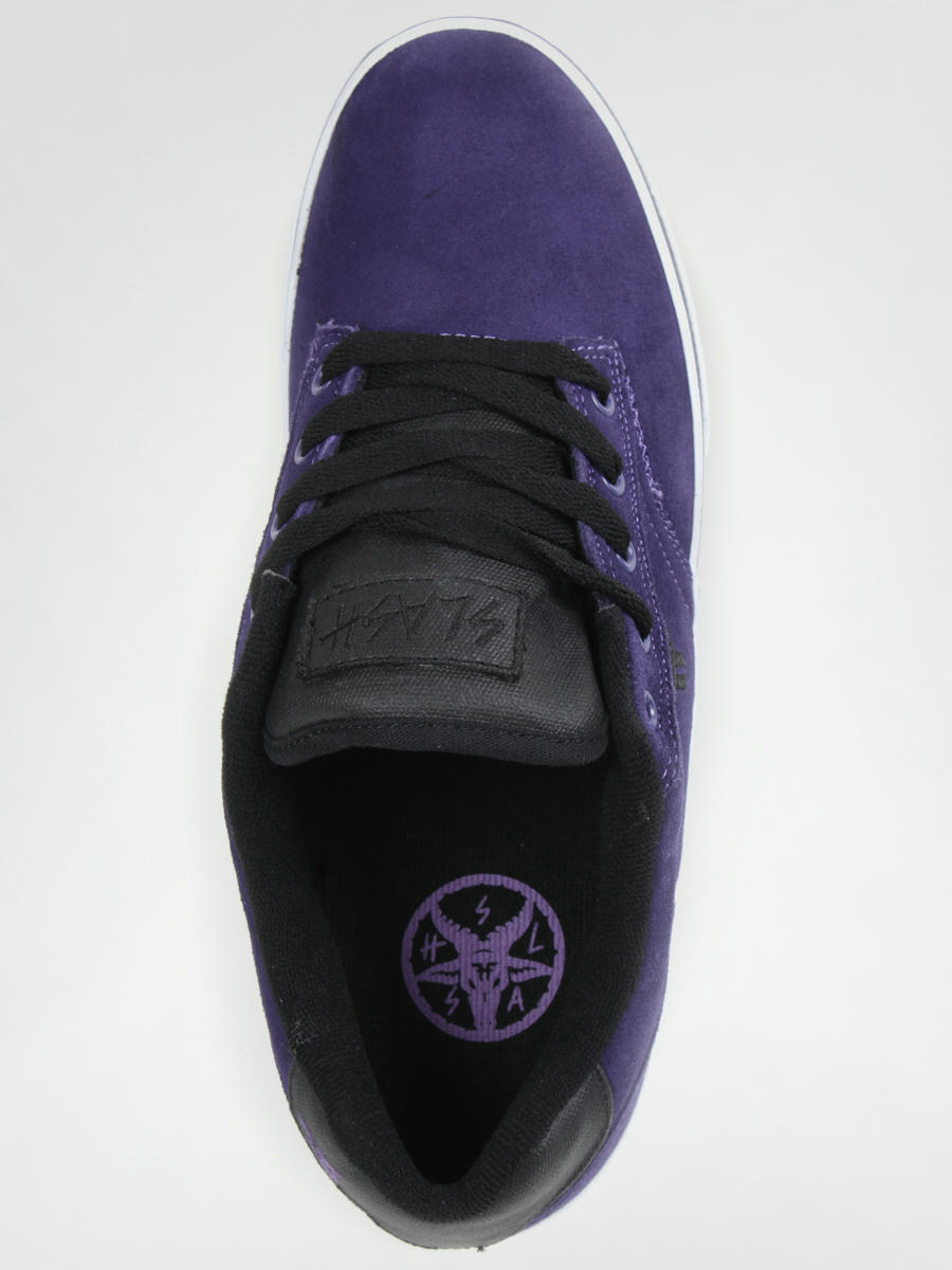 purple fallen shoes