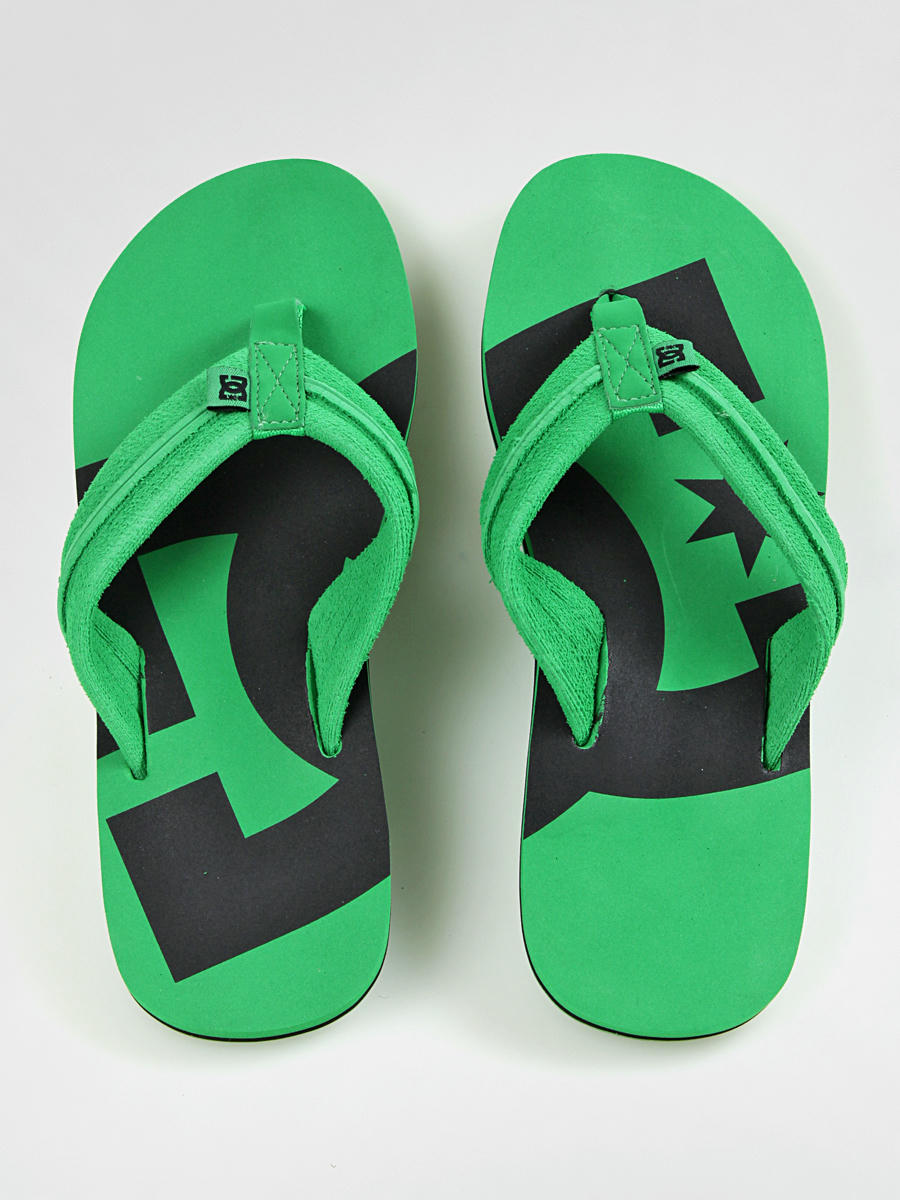 emerald green flip flops