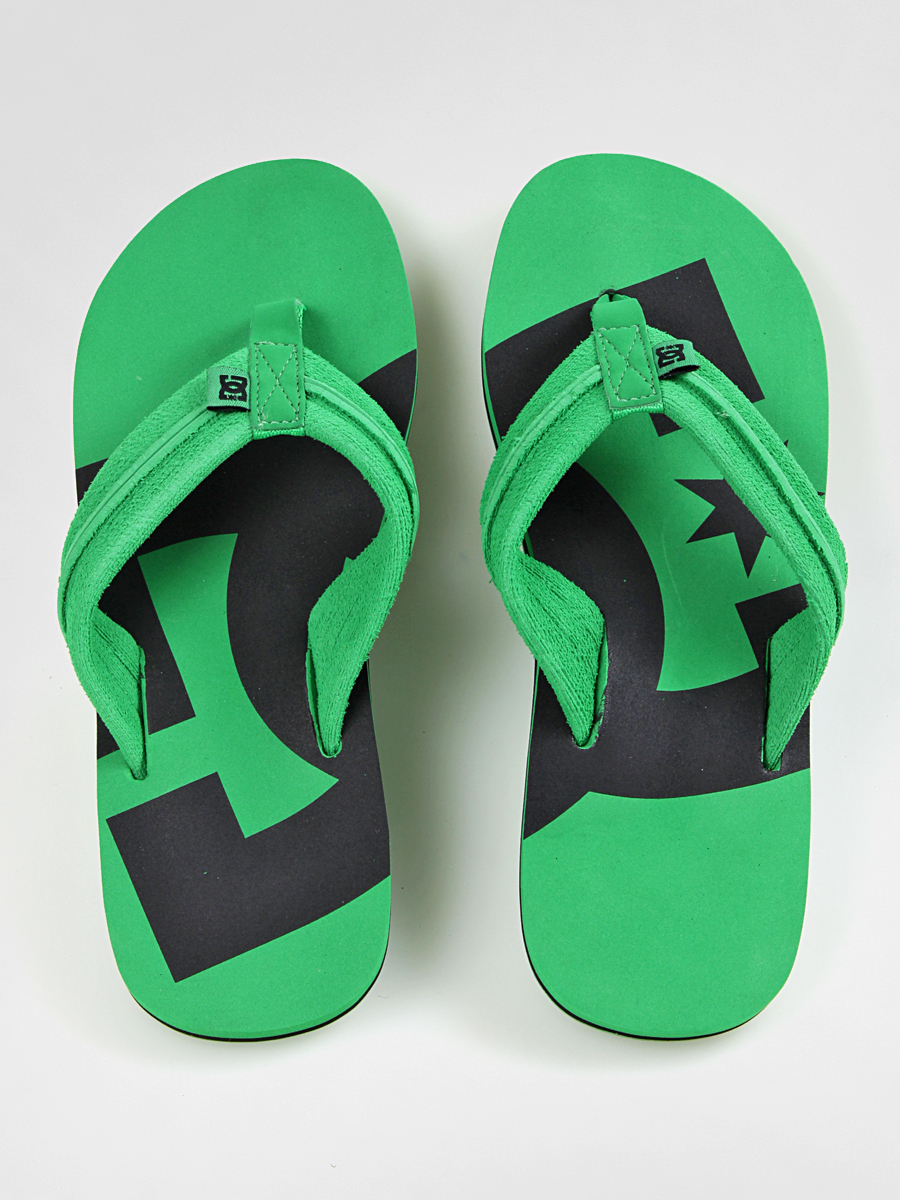 emerald green flip flops