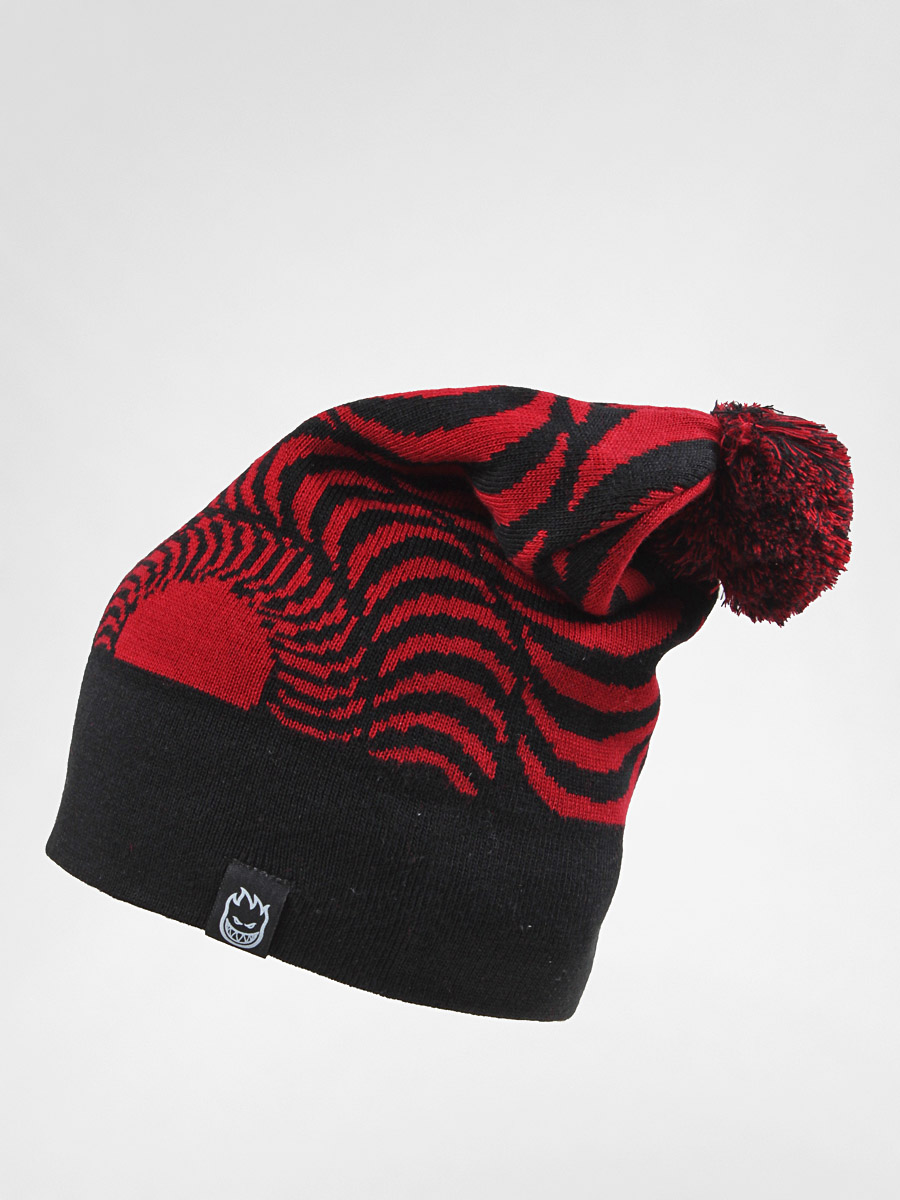 Spitfire beanie Swirl Pom (blk/red)
