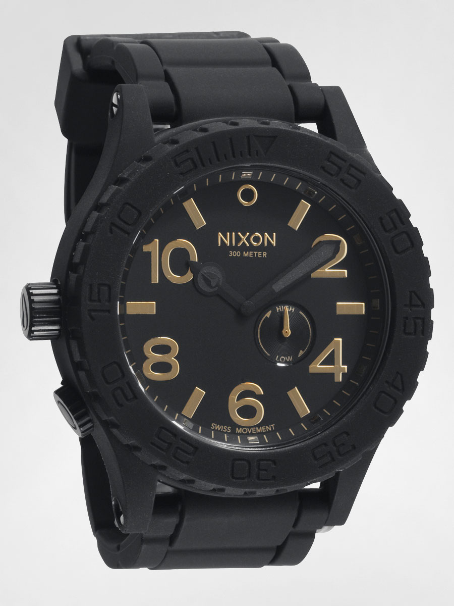 Nixon Watch Rubber 51-30 (matte black/gold)