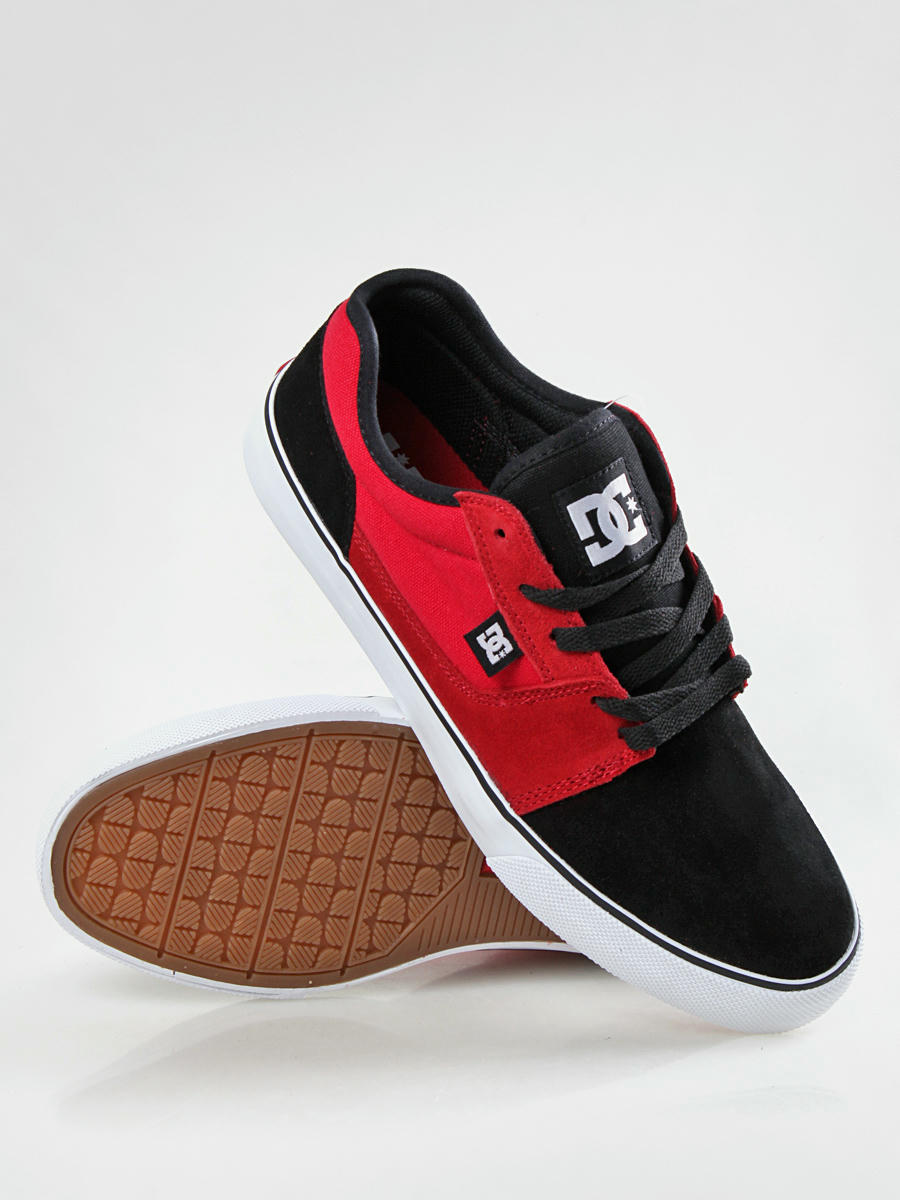 red and black dc shoes