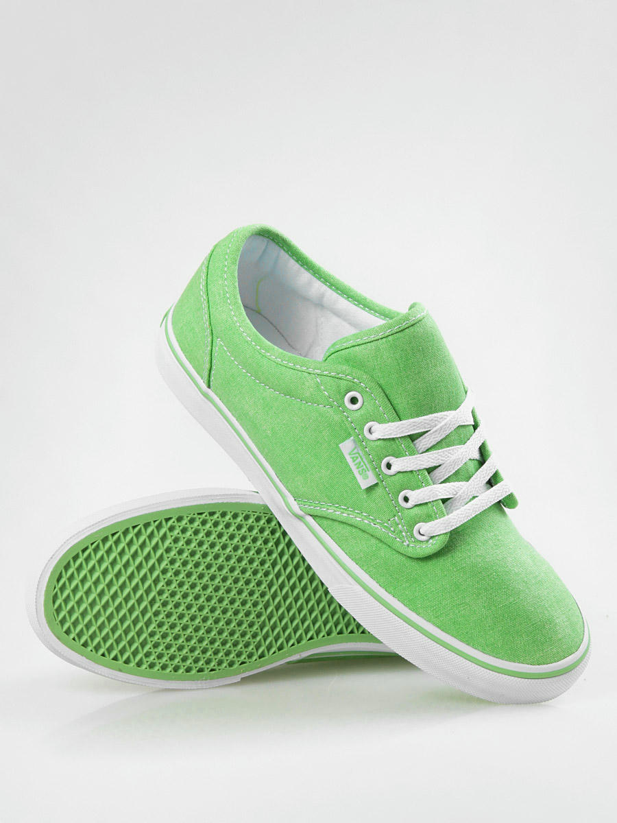 neon green shoes vans