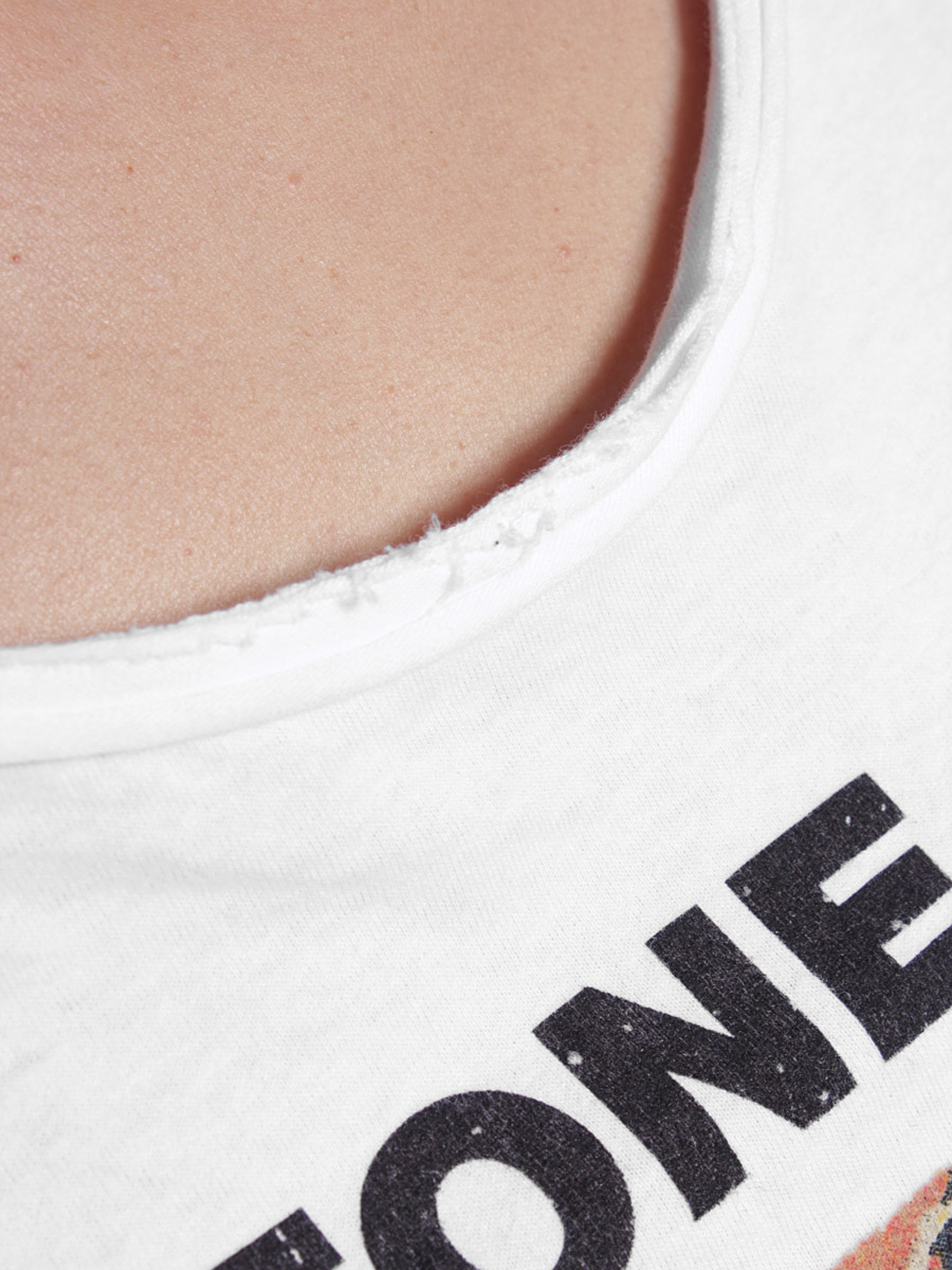 Amplified T-shirt Stone Roses Wanna Be Adored Wmn (wht)