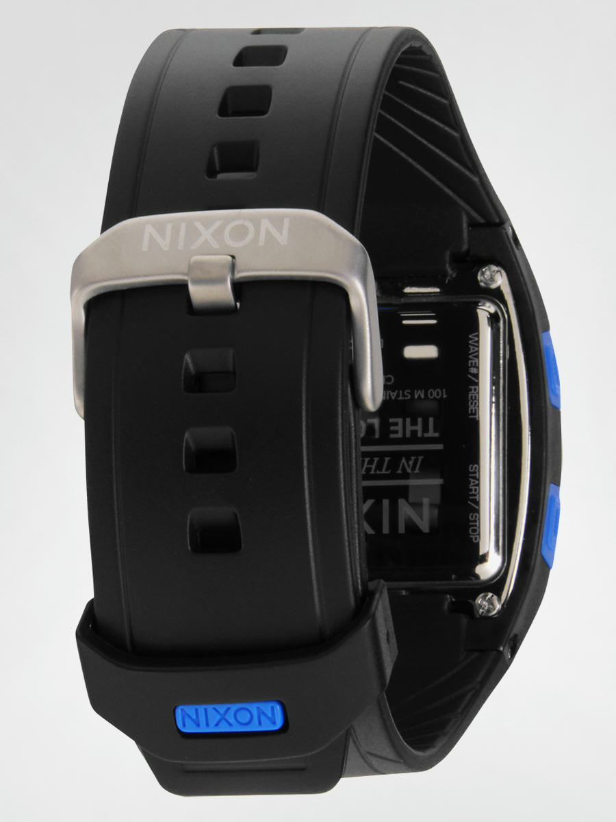 black and blue nixon watch