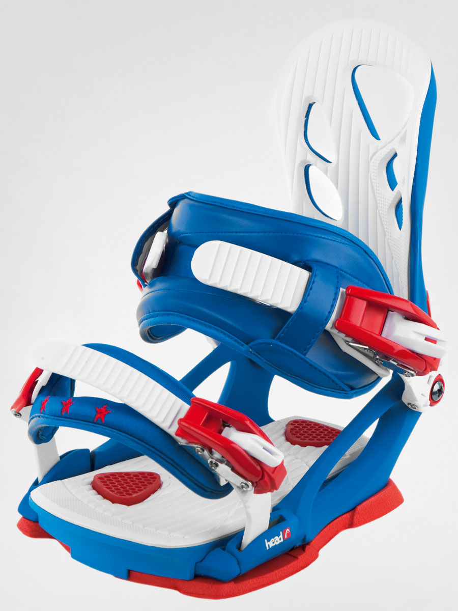 Head snowboard bindings NX Team DF - white, red, blue