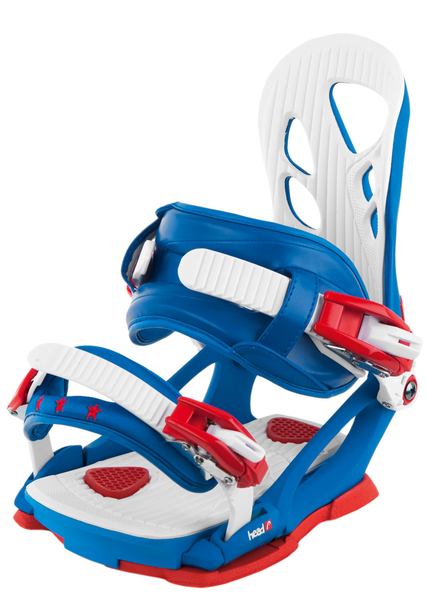 Head snowboard bindings NX Team DF - white, red, blue