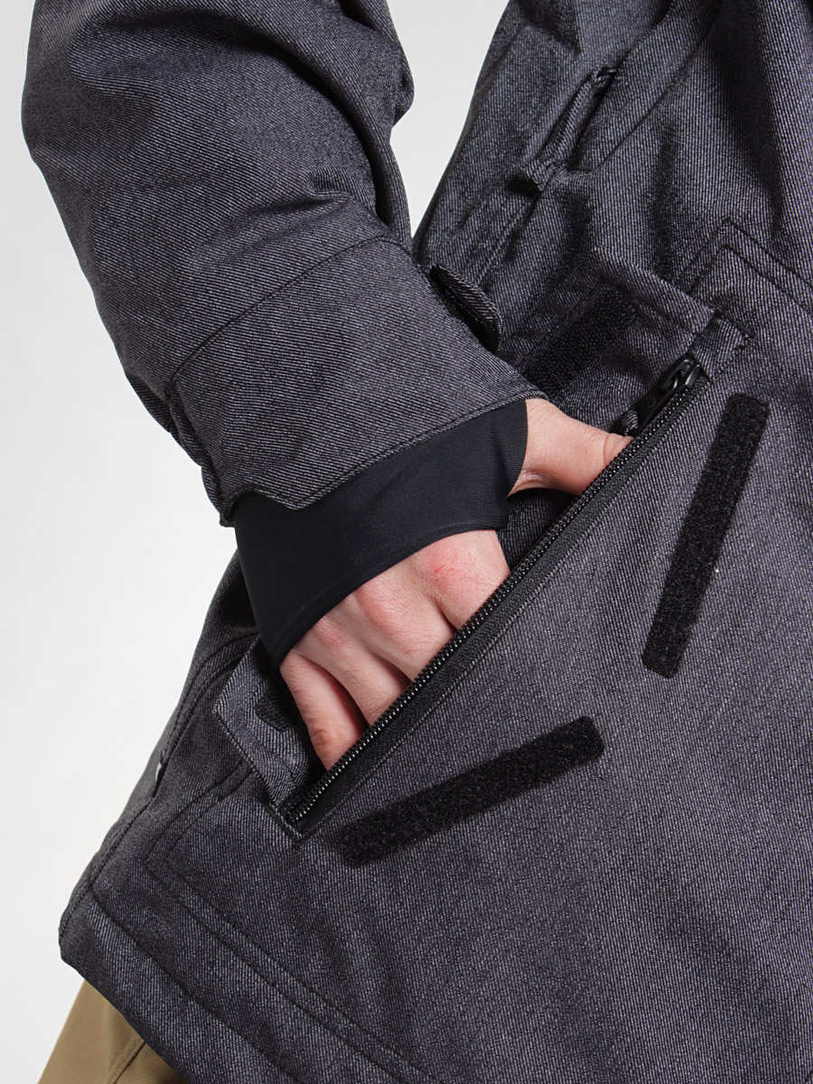 Mens 686 snowboard jacket Reserved M 65 Ins Twill Denim (blk)