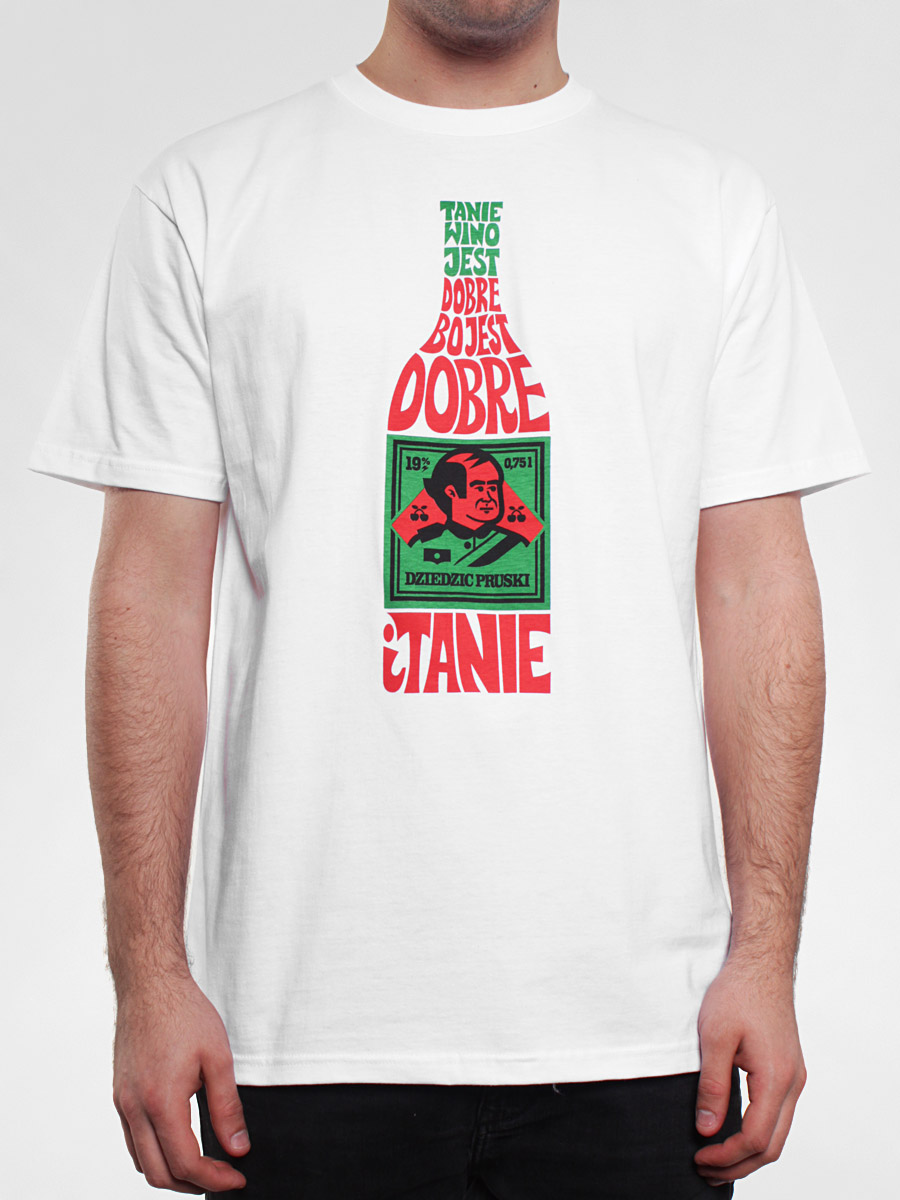 Dziedzic Pruski T-shirt Dobre Wino (wht)