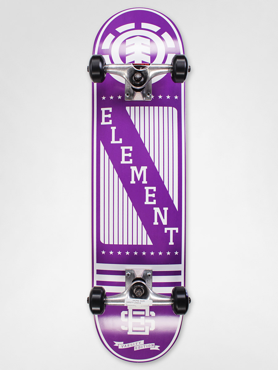 Element Skateboard Varsity Logo white, violet