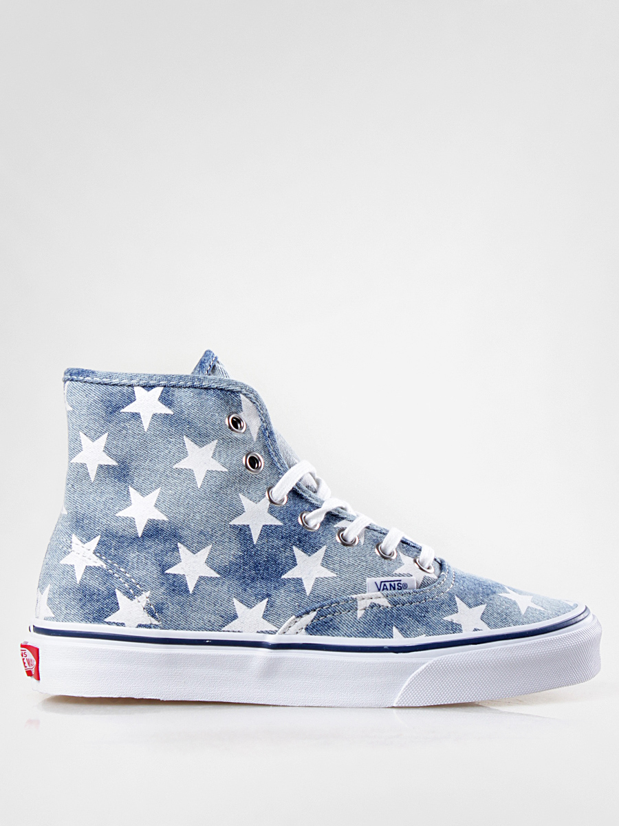 Vans shoes Authentic Hi VRQF7XJ (washed denim/blue/stars)