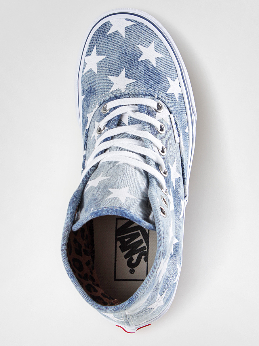 Vans shoes Authentic Hi VRQF7XJ (washed denim/blue/stars)