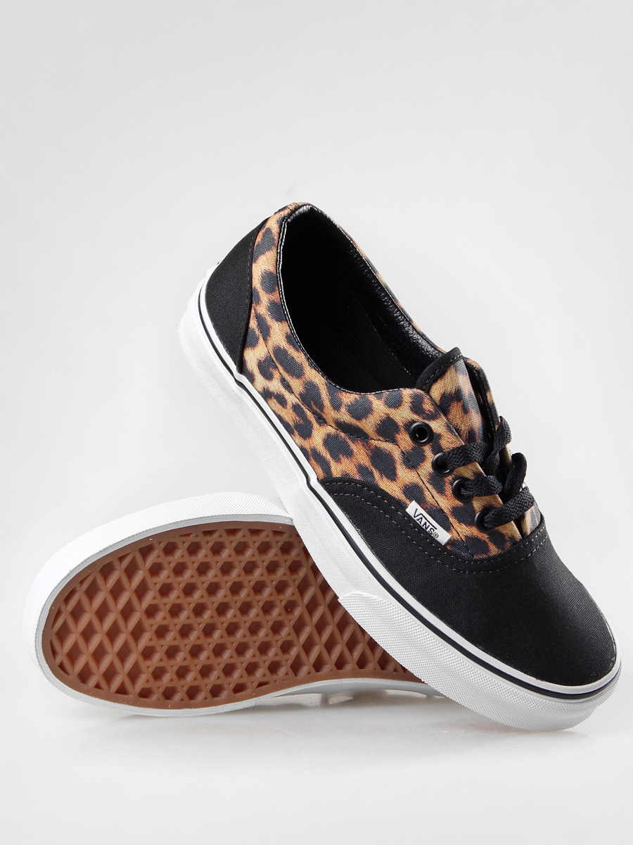 vans era black leopard