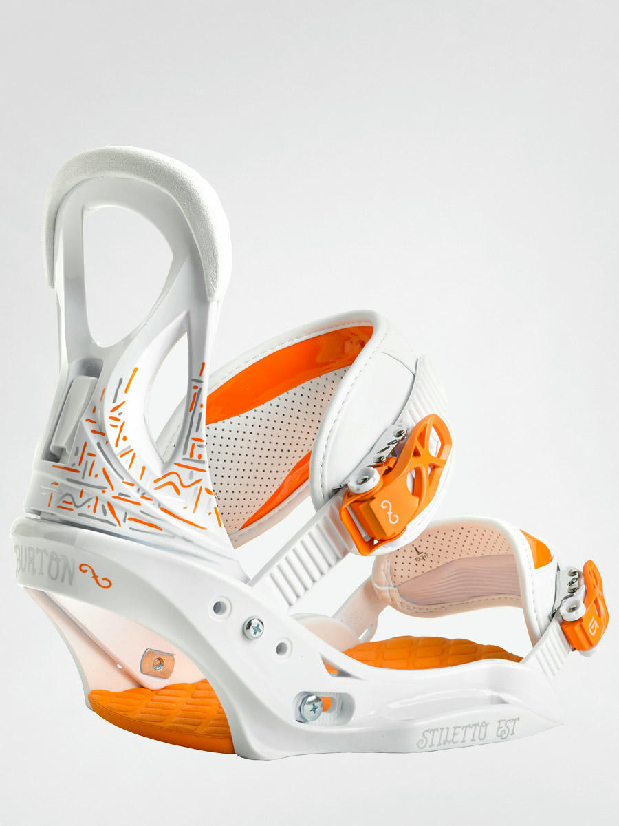 Burton snowboard bindings Stiletto EST Wmn white orange