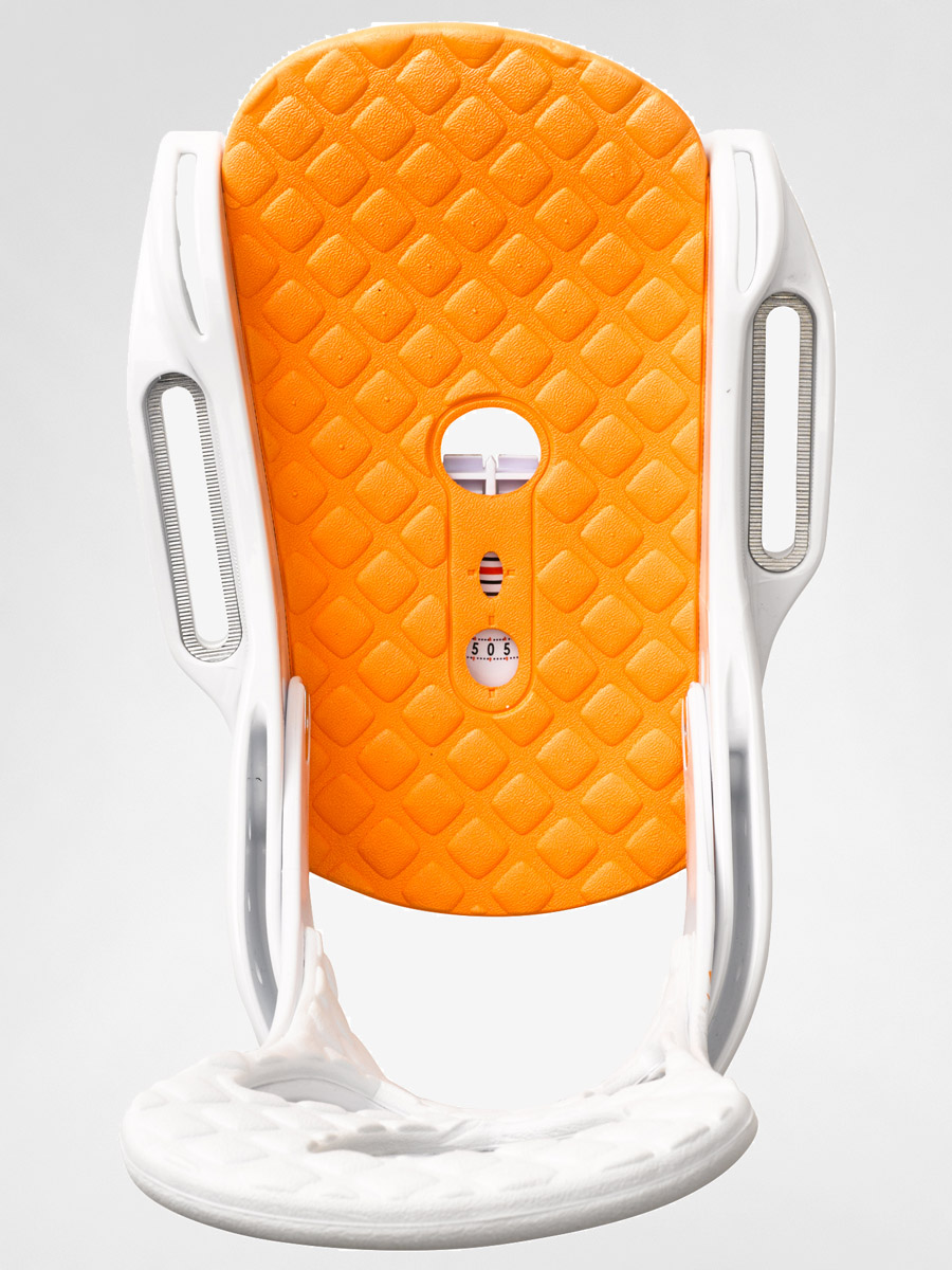 Womens Burton snowboard bindings Stiletto EST (white & orange)