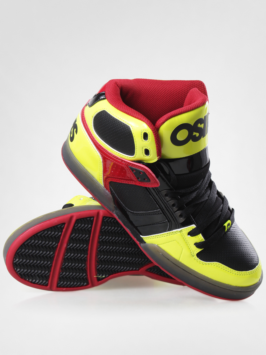 Red and fashion black osiris shoes