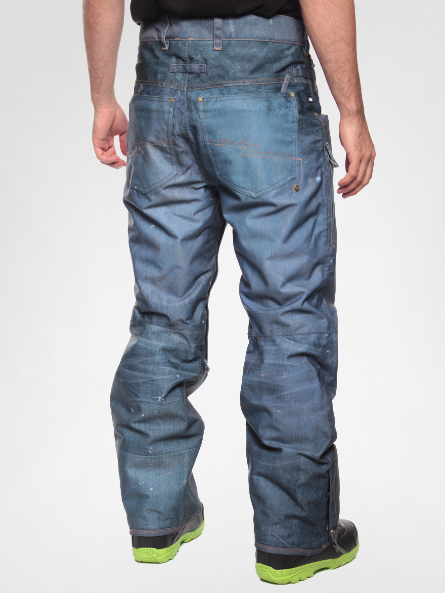 Mens 686 Snow Pants Rsrv Destructed Denim Ins (indigo)