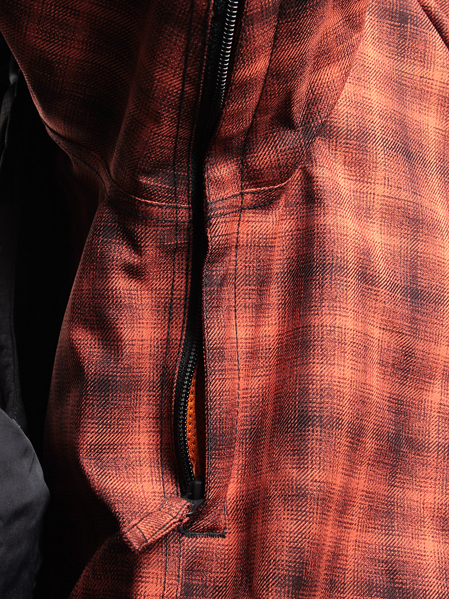 Mens 686 snowboard jacket Smarty Truckee-Plaid (rust)