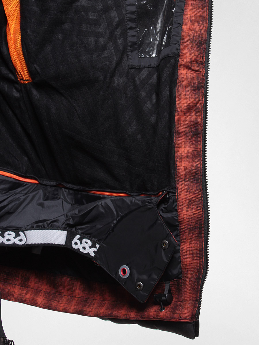 Mens 686 snowboard jacket Smarty Truckee-Plaid (rust)