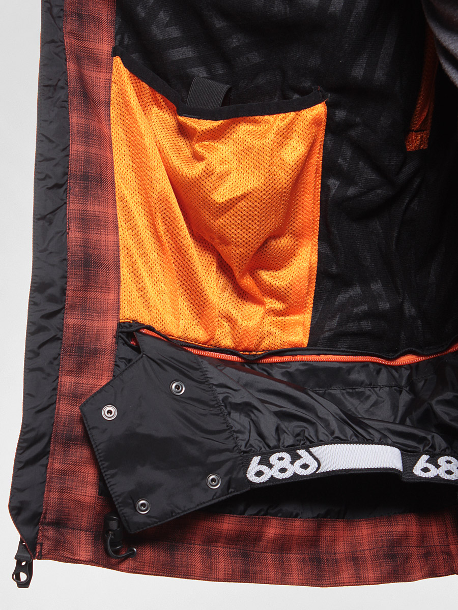 Mens 686 snowboard jacket Smarty Truckee-Plaid (rust)