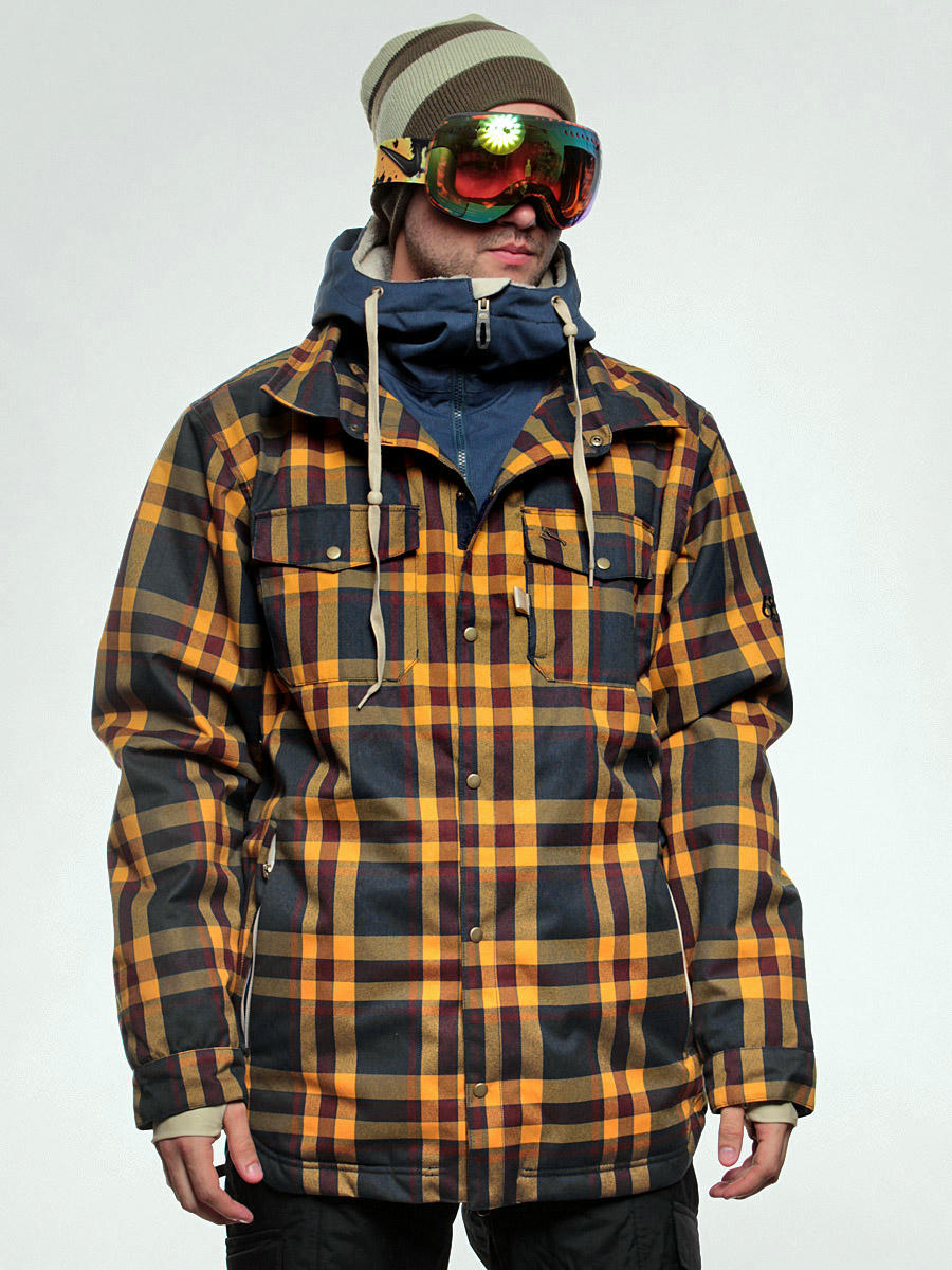 Mens flannel snowboard jacket sale