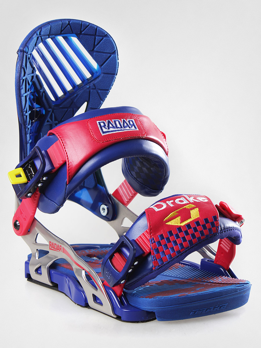 Drake snowboard bindings Radar (red/blue)