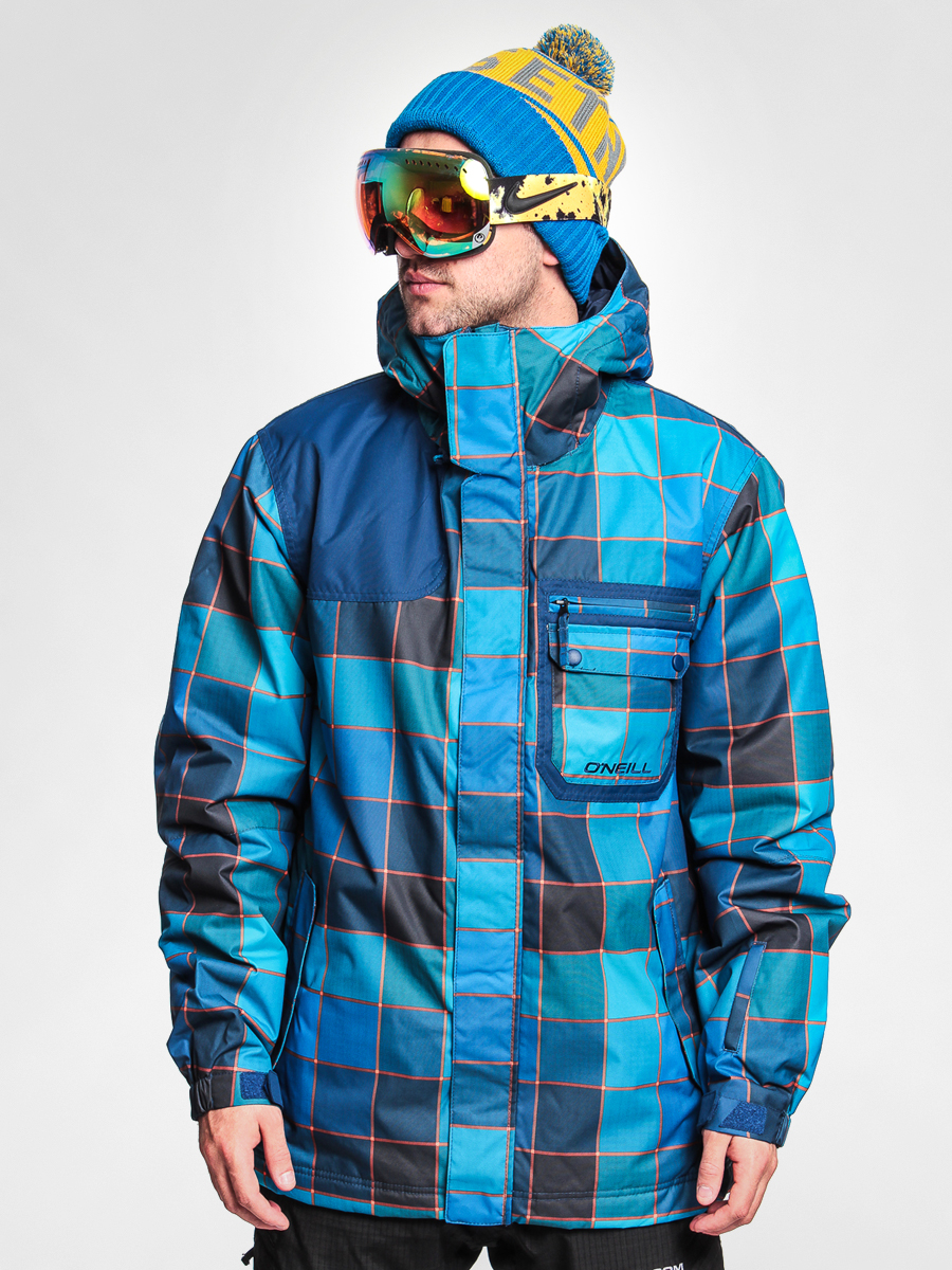 Mens O'Neill Snowboard jacket Pmfr Sector (blue aop)