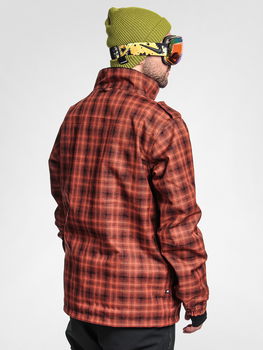 Mens 686 snowboard jacket Smarty Truckee-Plaid (rust)