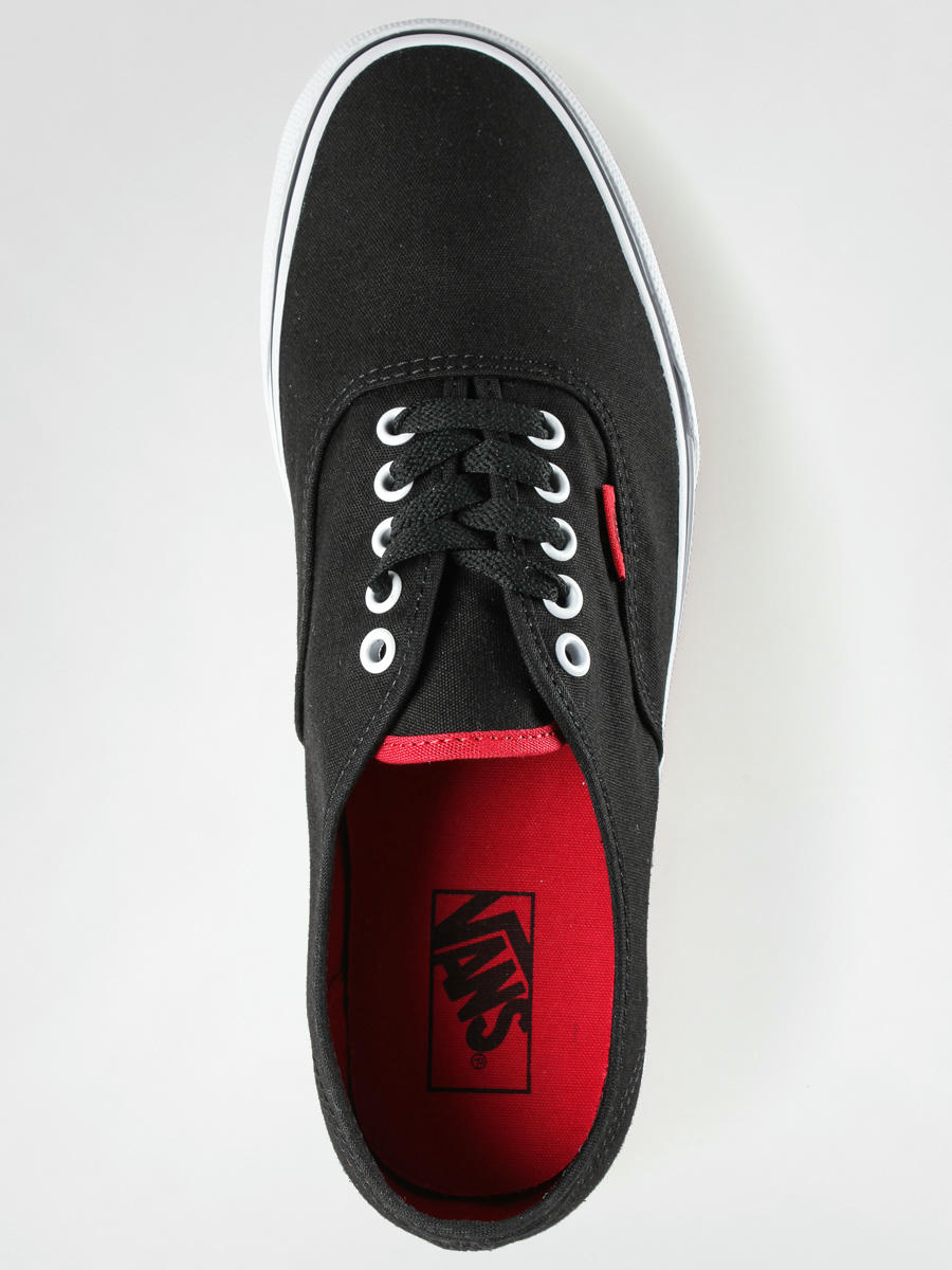 Vans authentic black and red sale