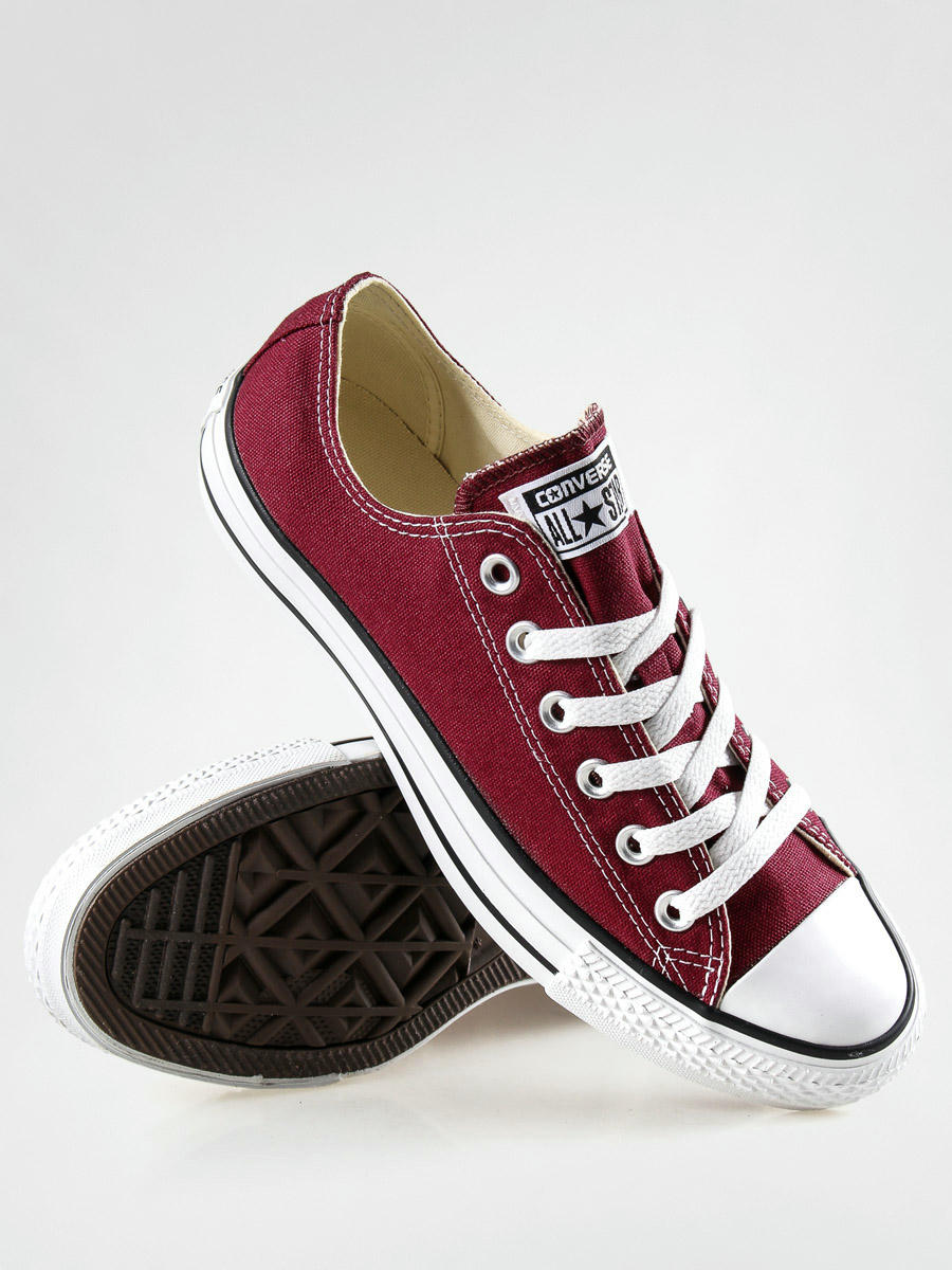 Maroon converse outlet low tops