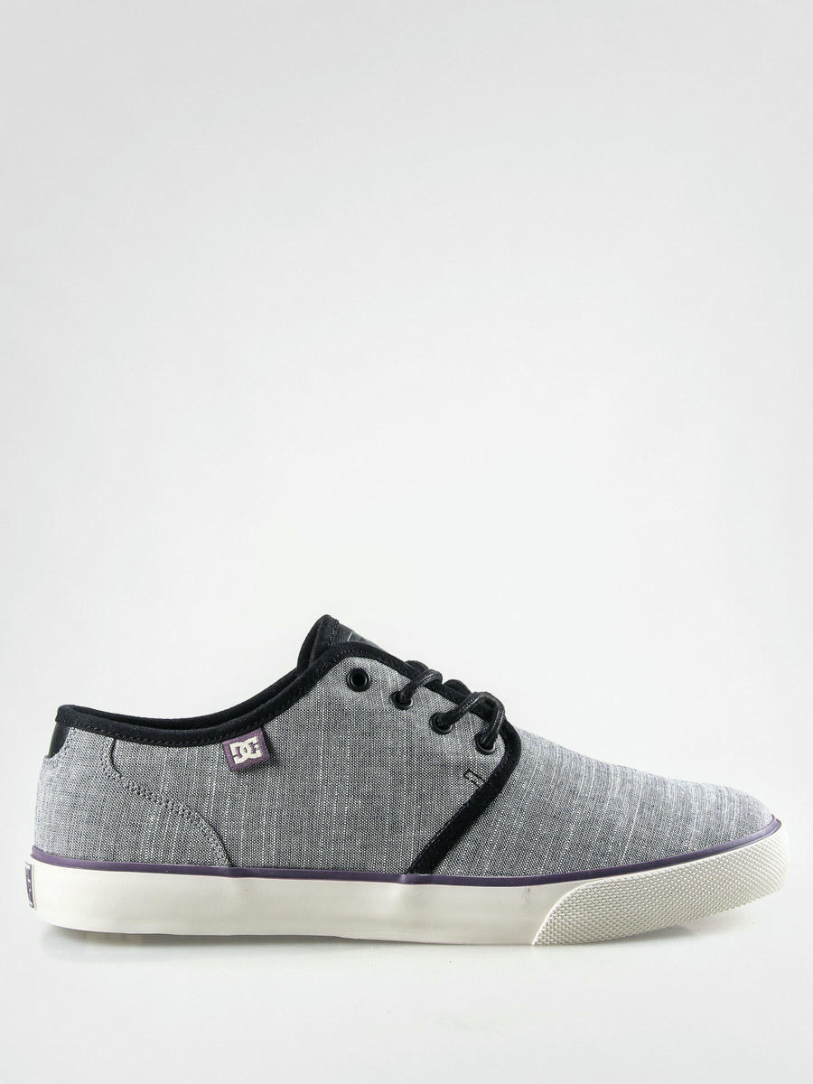 black and purple dc shoes