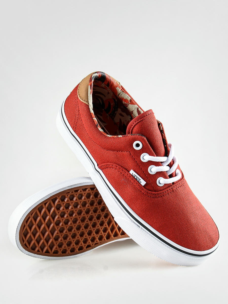 vans era khaki red