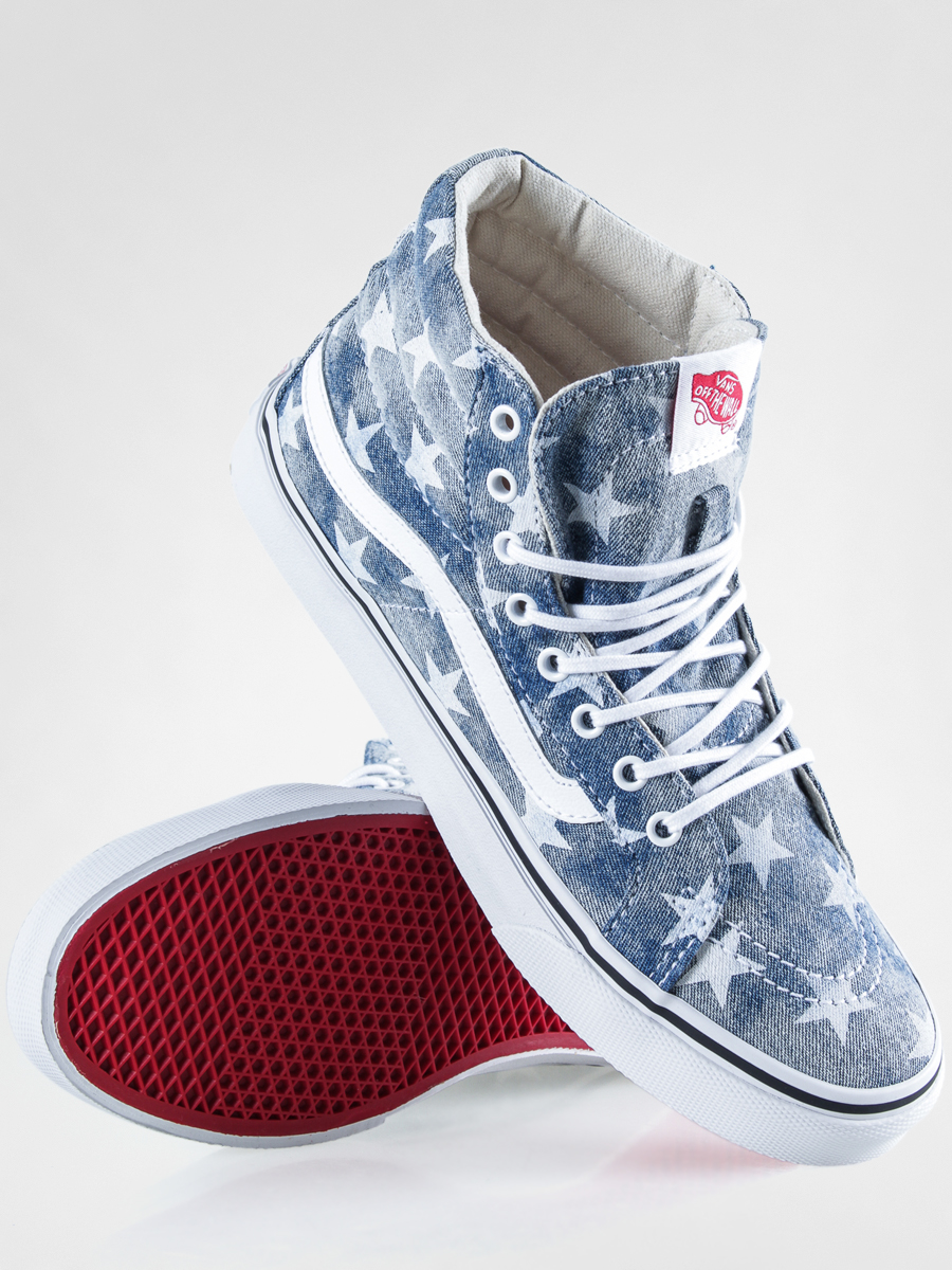 Vans Shoes Sk8 Hi Slim (washed/stars/blue)