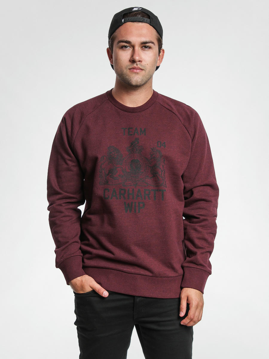 Carhartt Sweatshirt Team Sweat bordeaux heather black