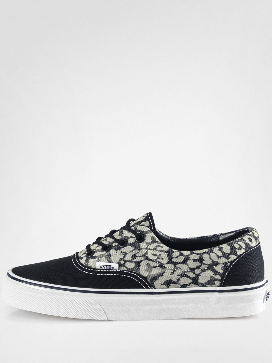 vans era leopard black