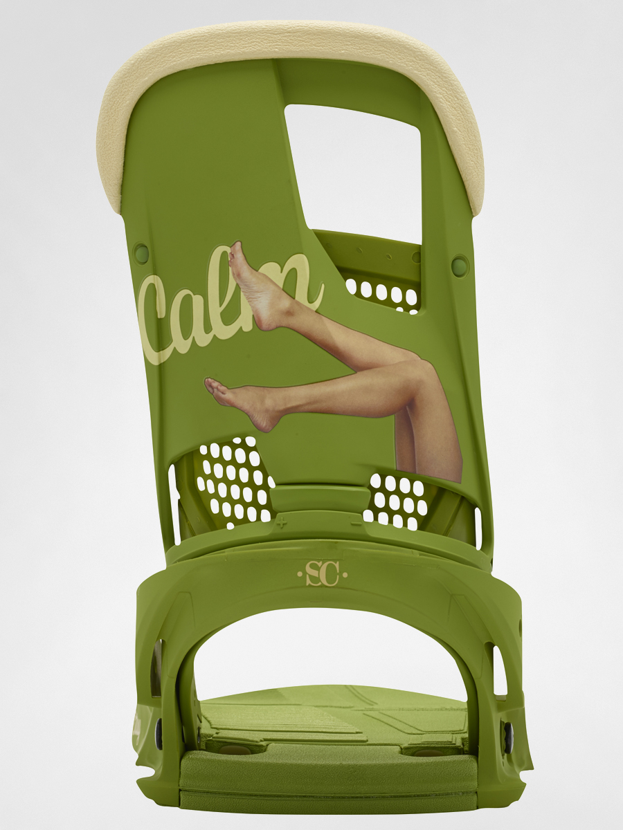 Mens Burton Snowboard bindings STAY CALM (bomber green)