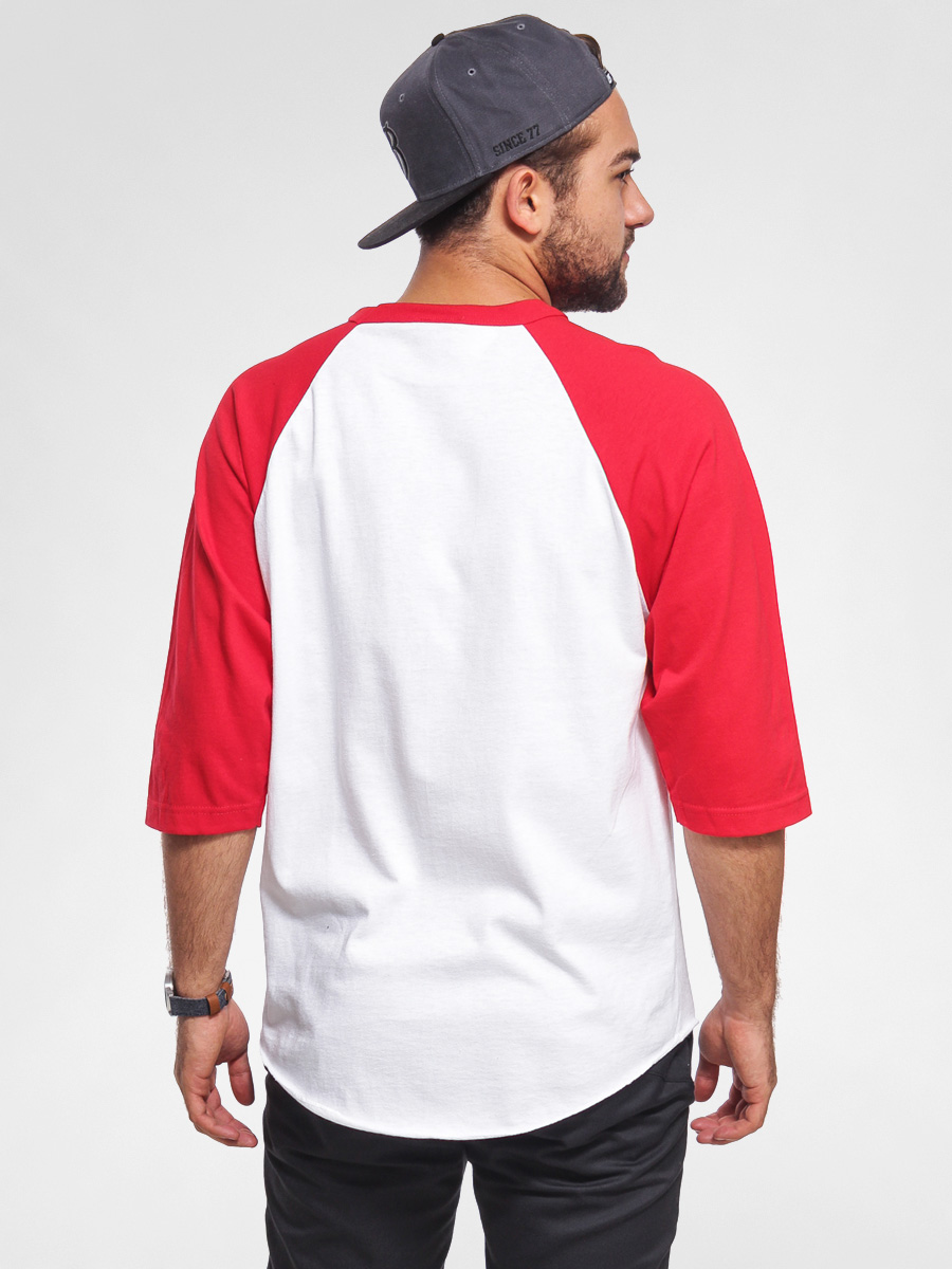 Primitive T-shirt Classic P Raglan (white/red)