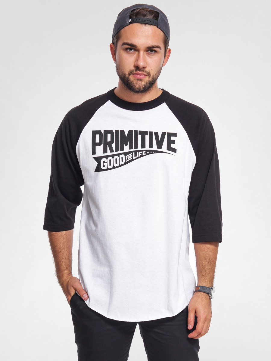 Primitive T-Shirt Stadium Raglan (white/black)