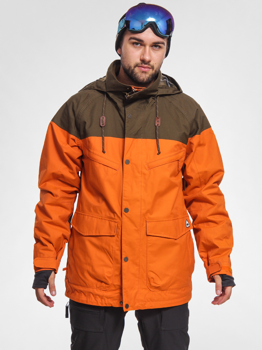 Mens Burton Snowboard jacket MB HELLBROOK (jersey tan/woody)