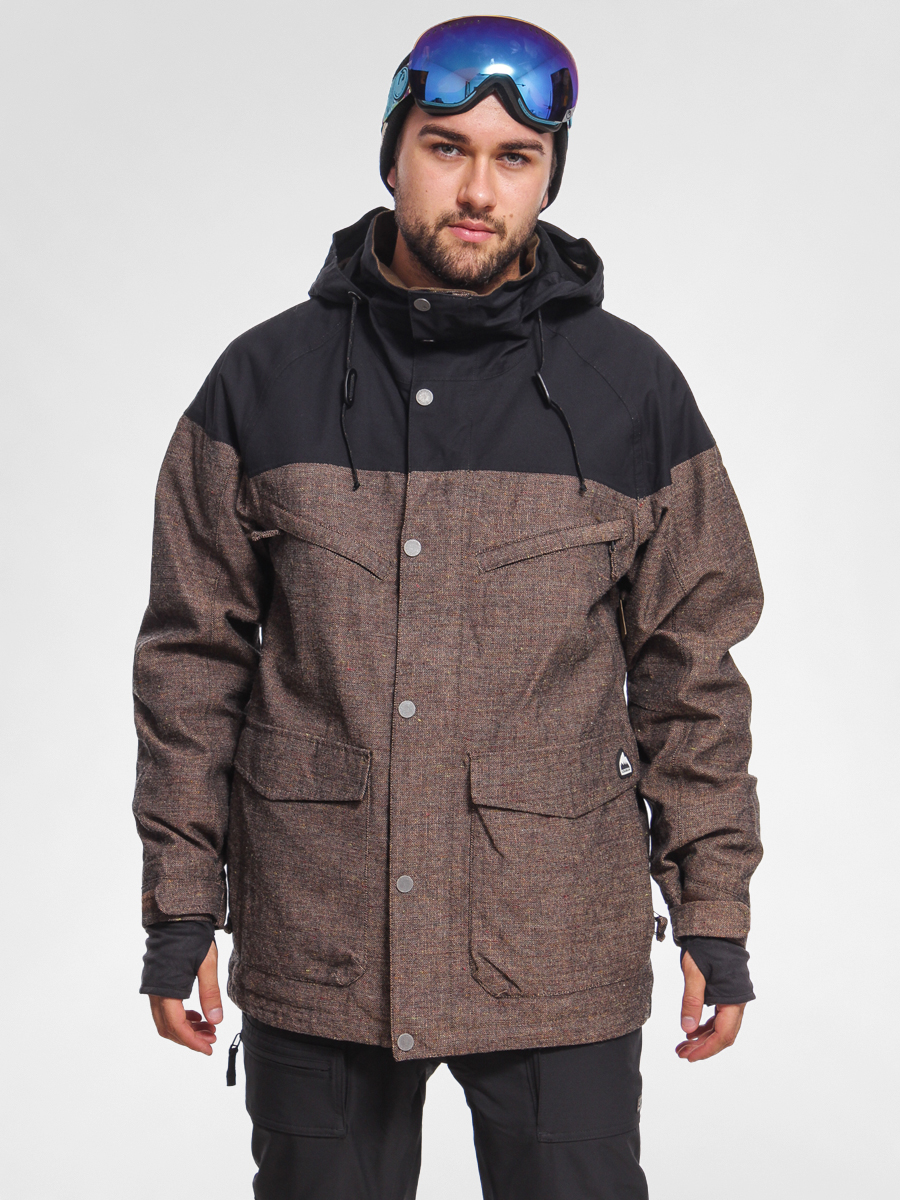 Mens Burton Snowboard jacket MB HELLBROOK (tweed/true black)