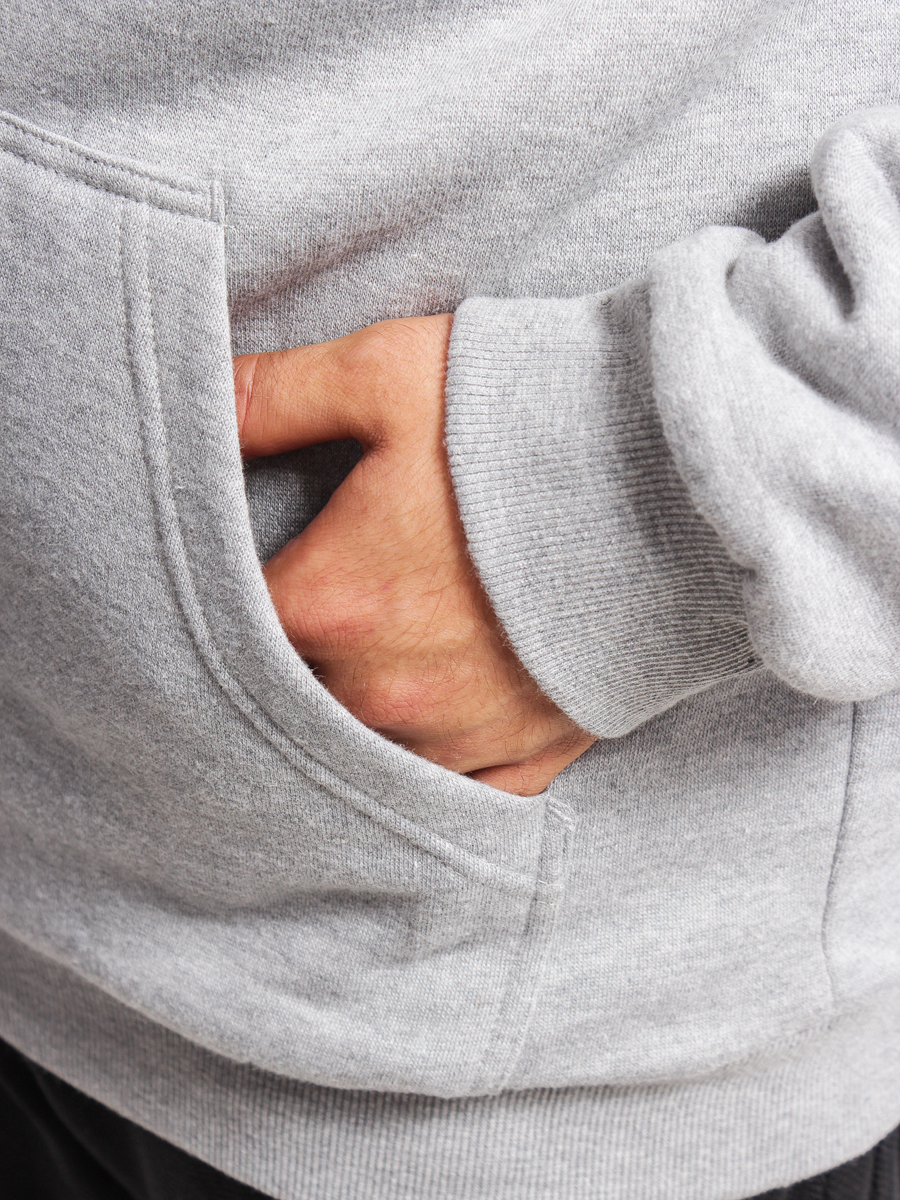 Mens DC Hoodie Star Sherpa ZHD (heather grey)