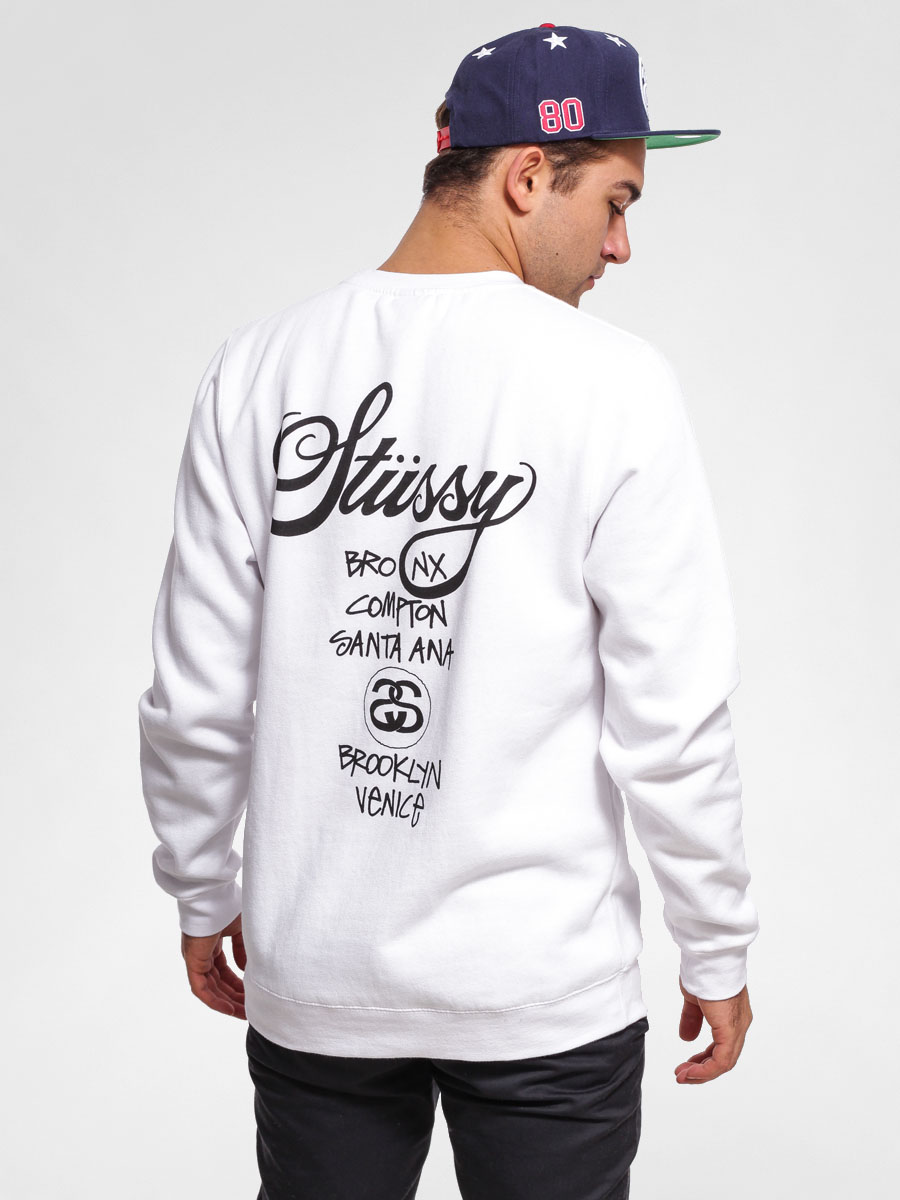 Stussy Sweatshirt World Tour Crew (white)