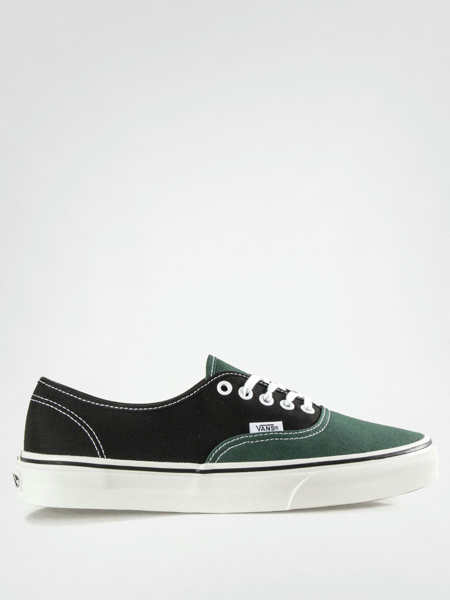 vans authentic black green