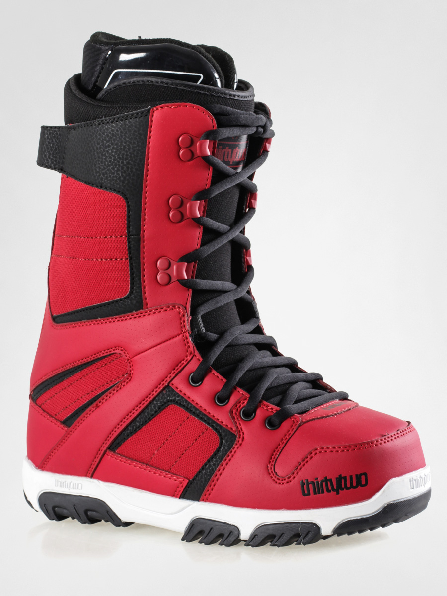 red snowboard boot laces