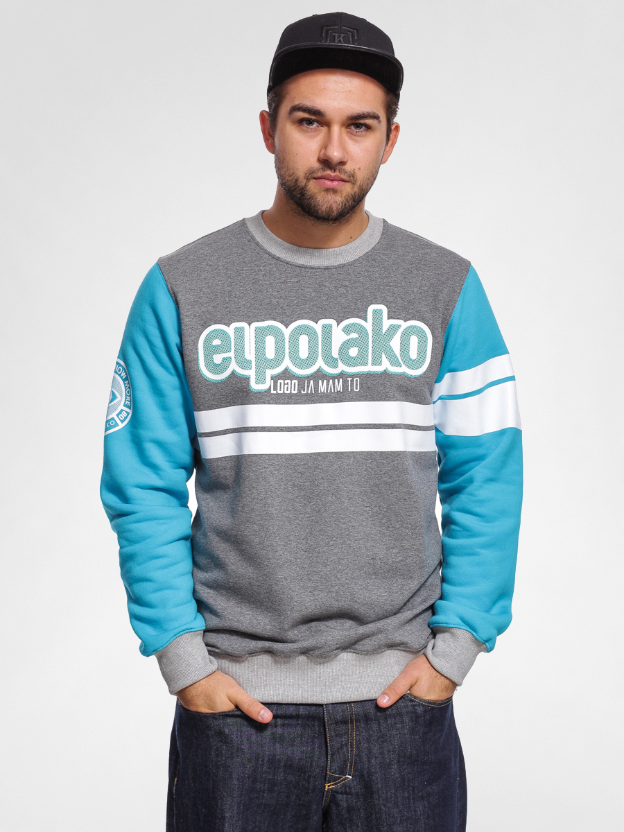 El Polako Sweatshirt Duble Line (grey/mint)