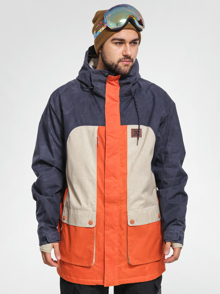 dc orange snowboard jacket