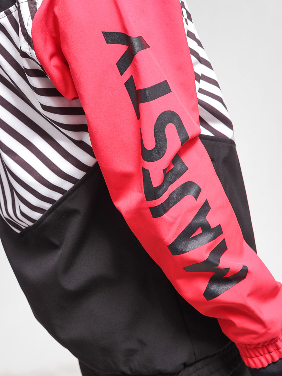 Mens Majesty Snowboard jacket Shadow Softshell (black/red/stripe)