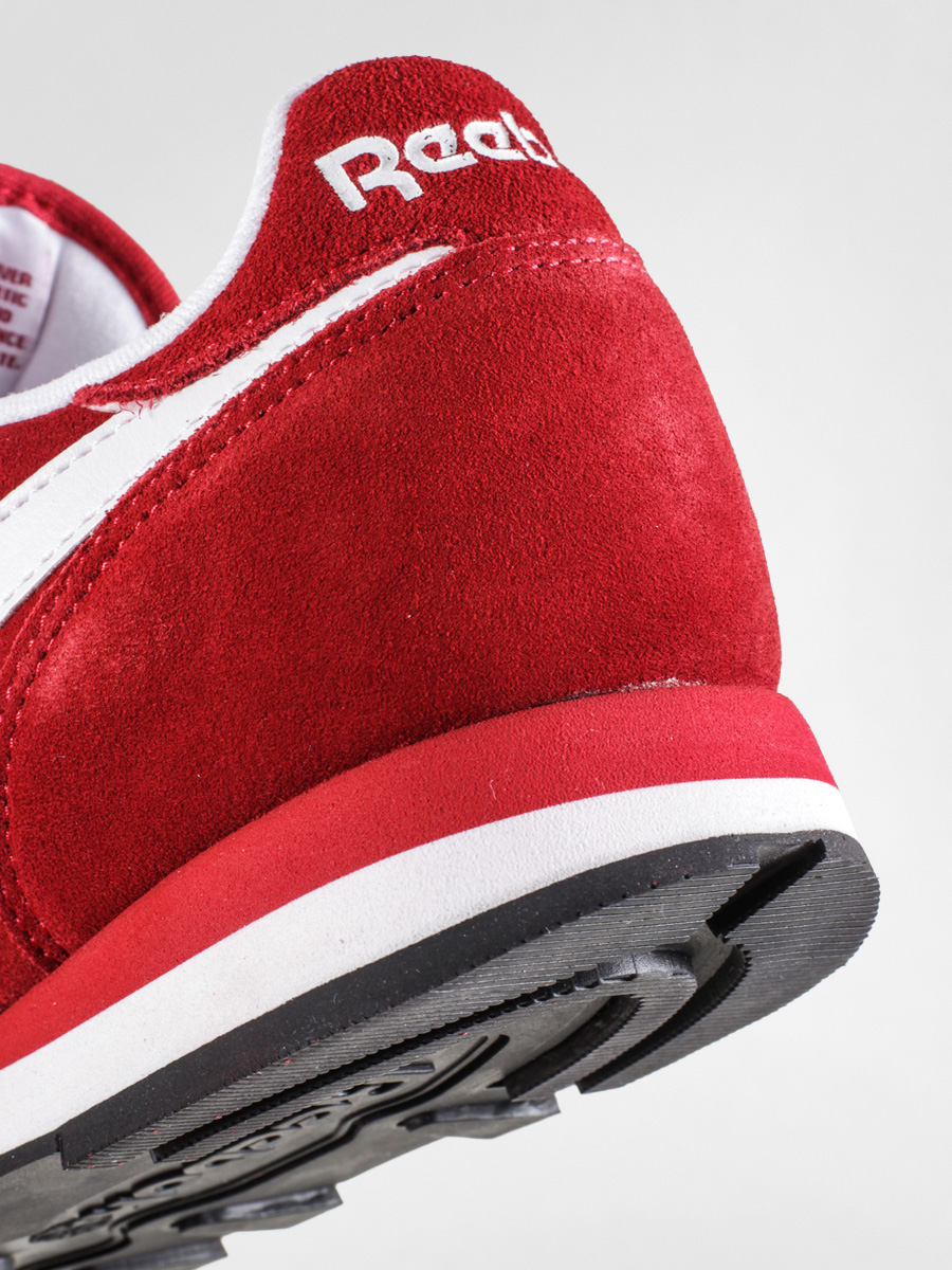 Reebok Shoes Cl Leather Suede (red/white/black/gold)