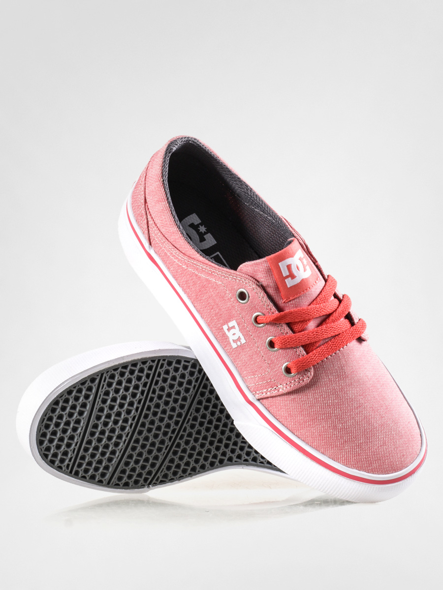 pink and white dc shoes