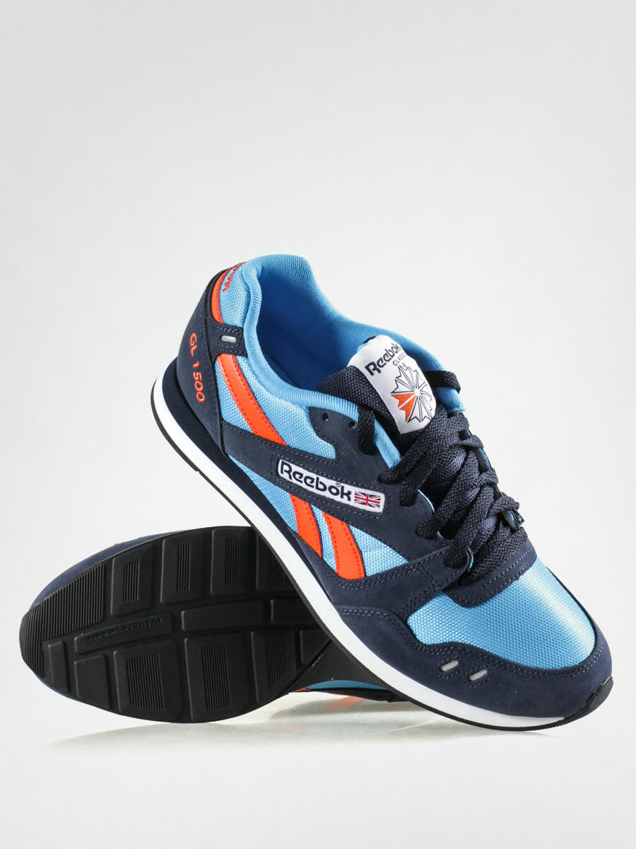 Reebok Shoes Gl 1500 Athletic faux indigo blue orange